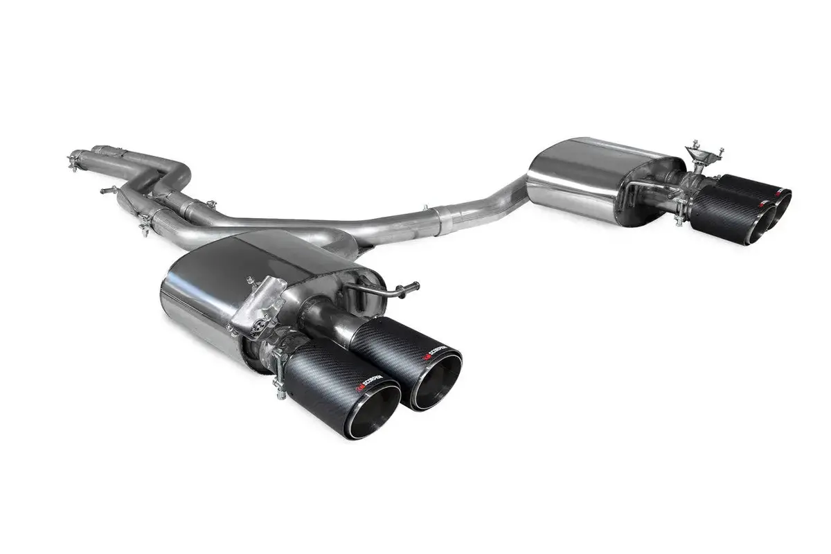 Scorpion Exhausts Non-Resonated Half System - Audi S4 B9 Quattro 3.0T V6 Avant, Saloon/Sedan - 2017 - 2019 - Saus088cf 1