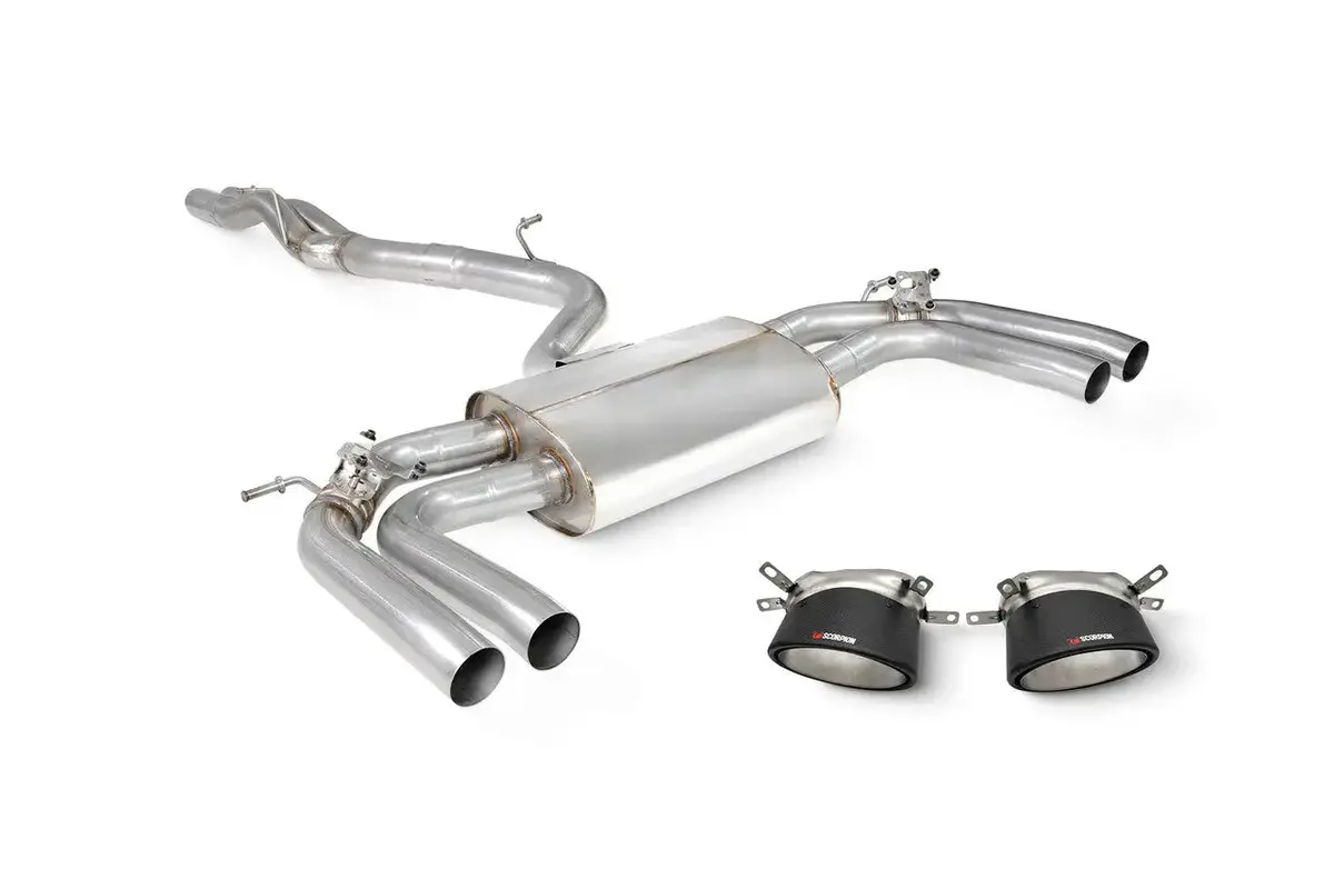 Scorpion Exhausts Non-Resonated Cat/Gpf-Back System With Elec Valves Valved - Rs3 8Y Saloon - 2021 - Saus115cf 1