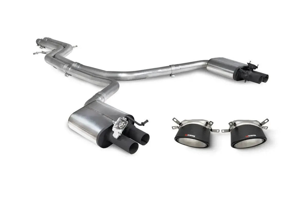 Scorpion Exhausts Non-Resonated Half System With Trims Valved - Rs7 C7 - 2013 - Saus117cf 1