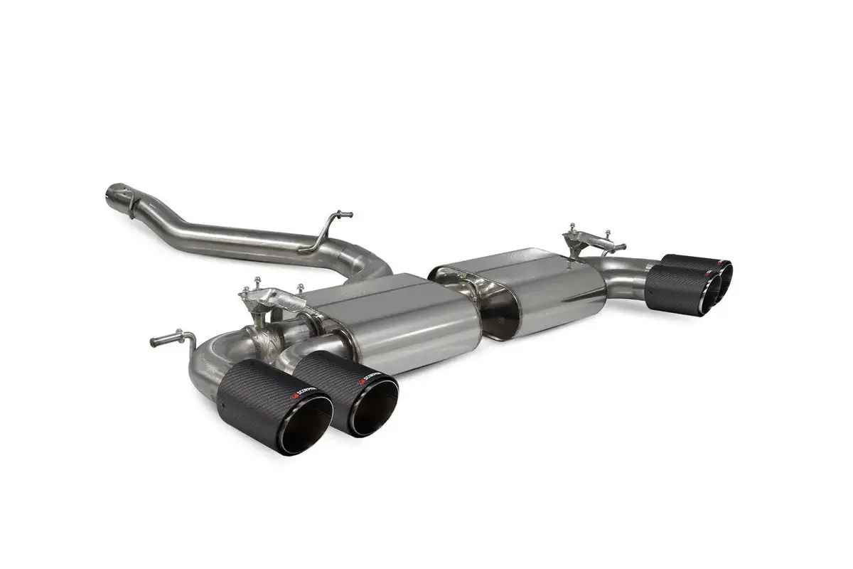 Scorpion Exhausts Non-Res Cat/Gpf Back System With Electronic Valves Valved - Golf R Mk7.5 Facelift Gpf & Non Gpf Models - 2017 - 2020 - Svws054cf 1