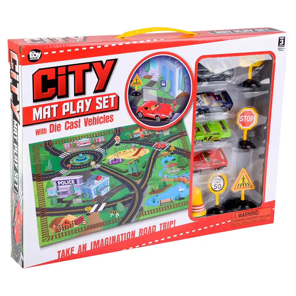 City Mat Playset With Diecast Vehicles 1