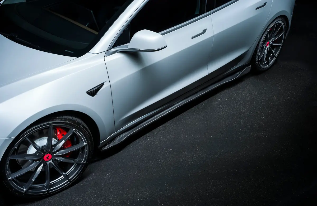 Tesla Model 3 Volta Side Skirts Carbon Fiber #Tev1030 1