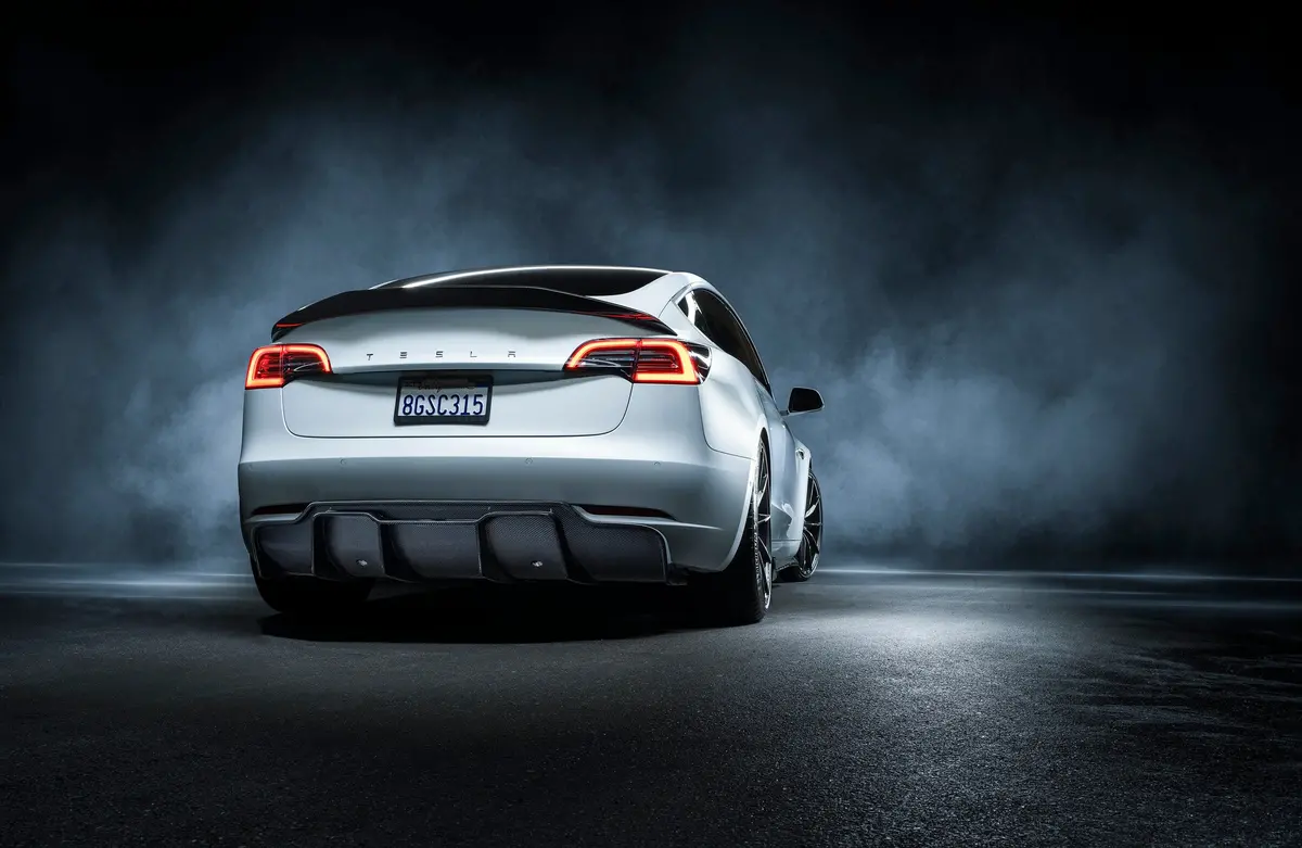 Tesla Model 3 Volta Rear Diffuser "Track Edition" Carbon Fiber #Tev1050 1