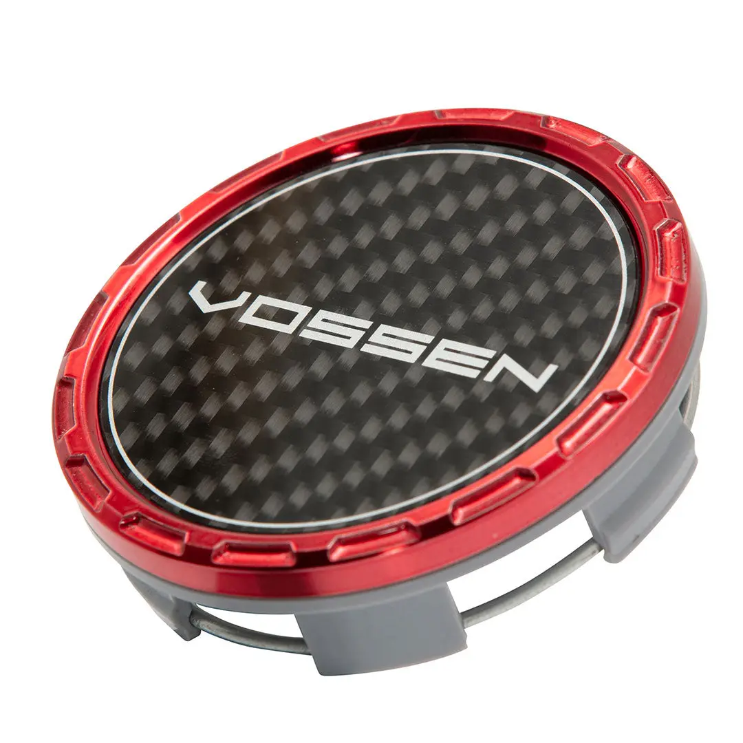 Classic Carbon Billet Sport Cap Set For Vf/Hf Series Wheels (Vossen Red) 1