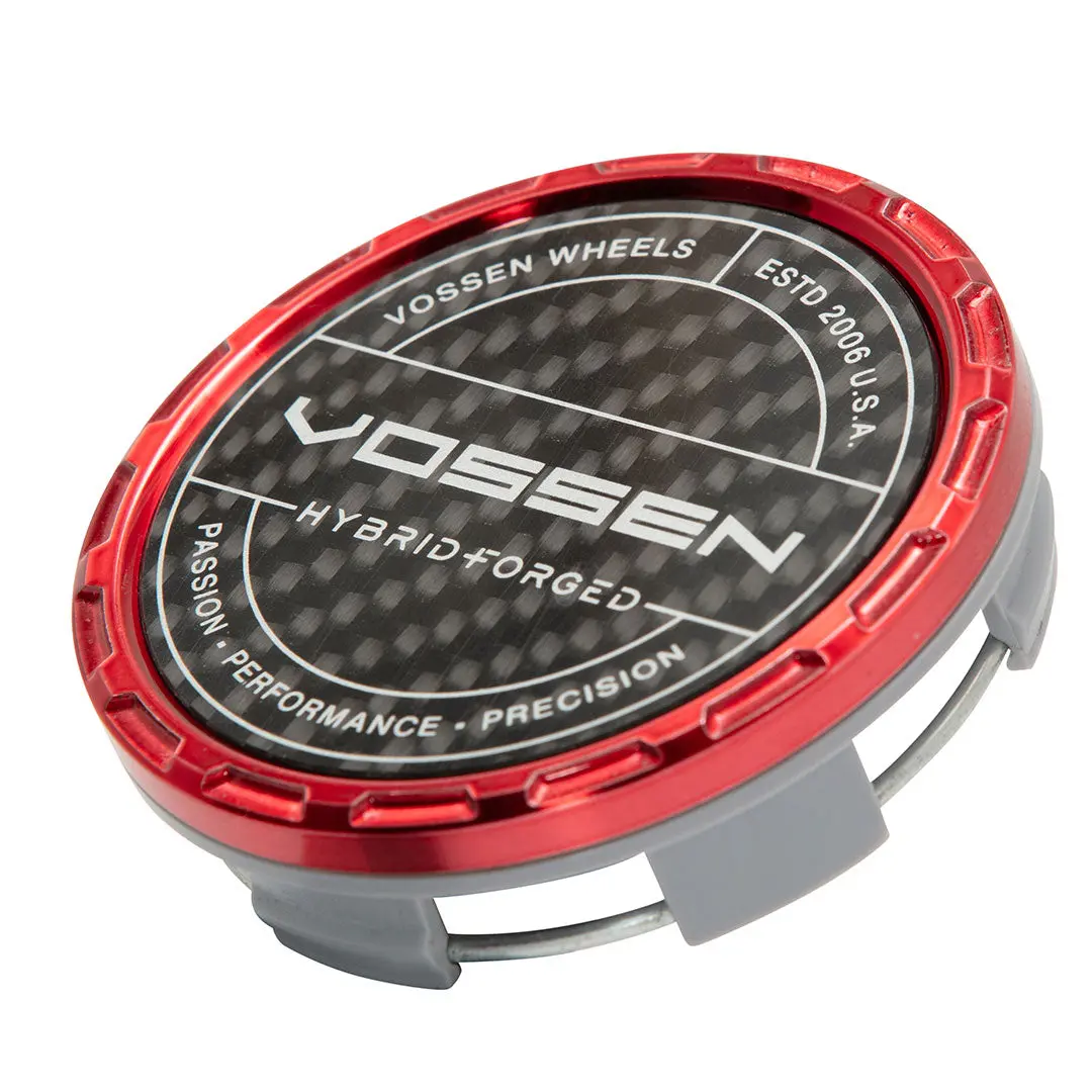 Carbon Billet Sport Cap Set For Vf/Hf Series Wheels (Vossen Red) 1