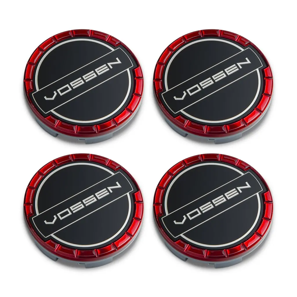 Classic Billet Sport Cap Set For Cv/Vf/Hf Series Wheels (Vossen Red) 2