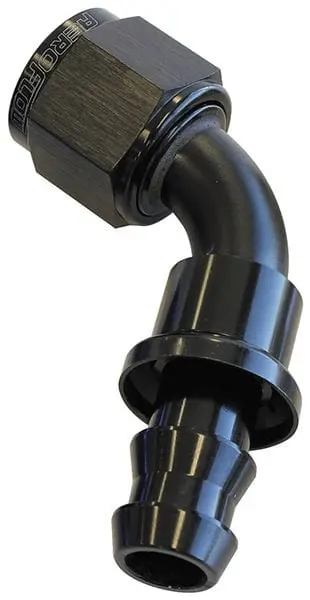 400 Series 60-Degree Push-Lock Hose End – -8 An Black Anodized (Af418-08Blk) 1