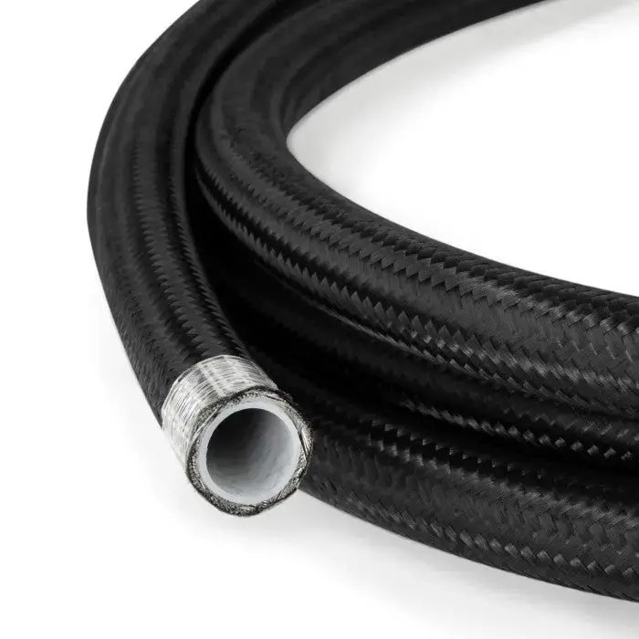 An10 Ptfe Black Nylon Braided Fuel Oil Hose Line 1