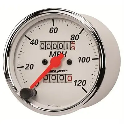 Autometer 1396 Arctic White Analog Speedometer 1