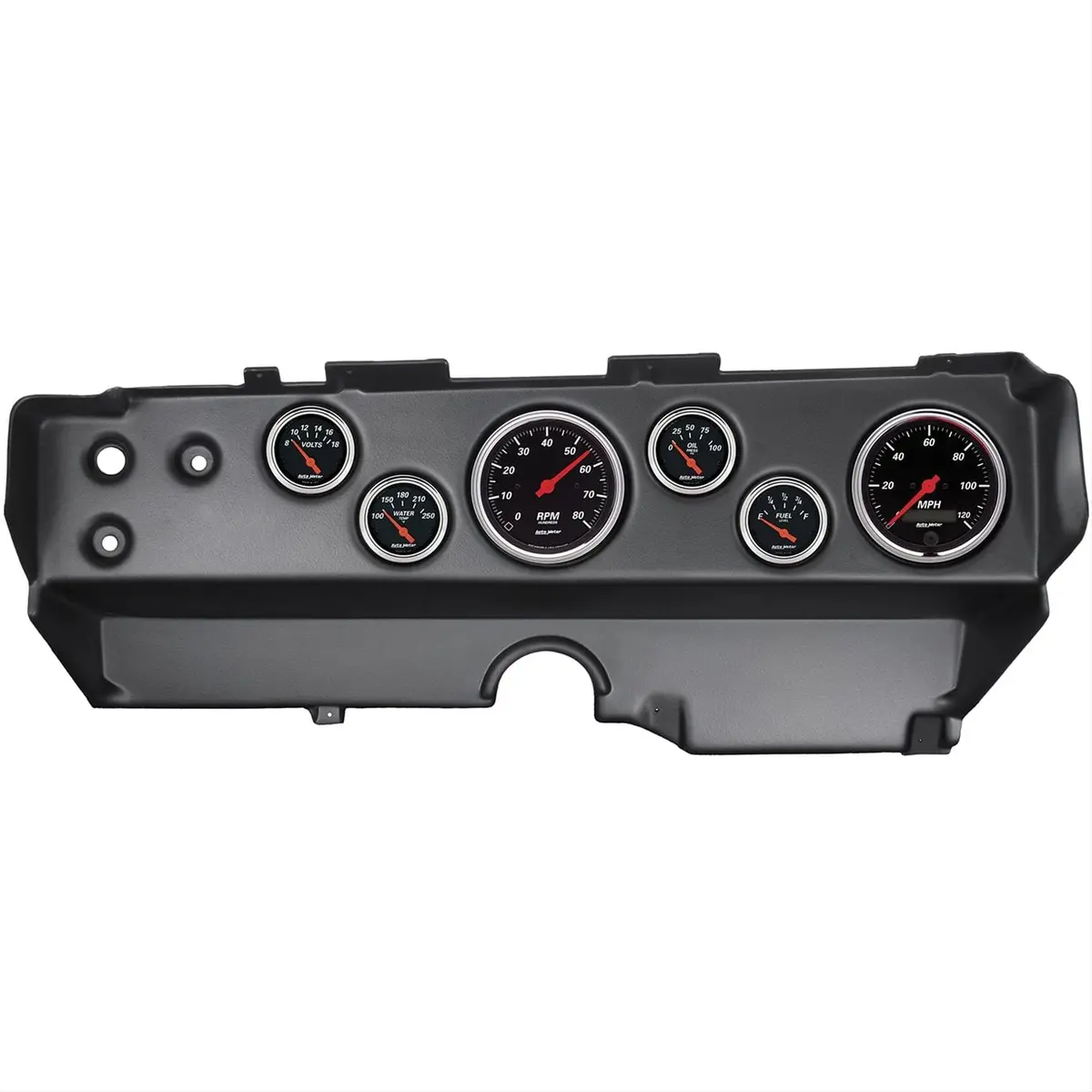 Autometer Designer Black 6-Gauge Instrument Cluster With Digital Speedometer 1