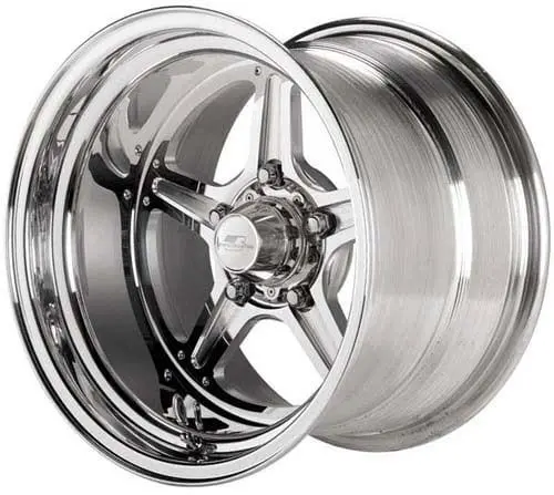 Street Lite 15X6-Inch Polished Aluminum Drag Wheel With 3.5-Inch Backspace 1