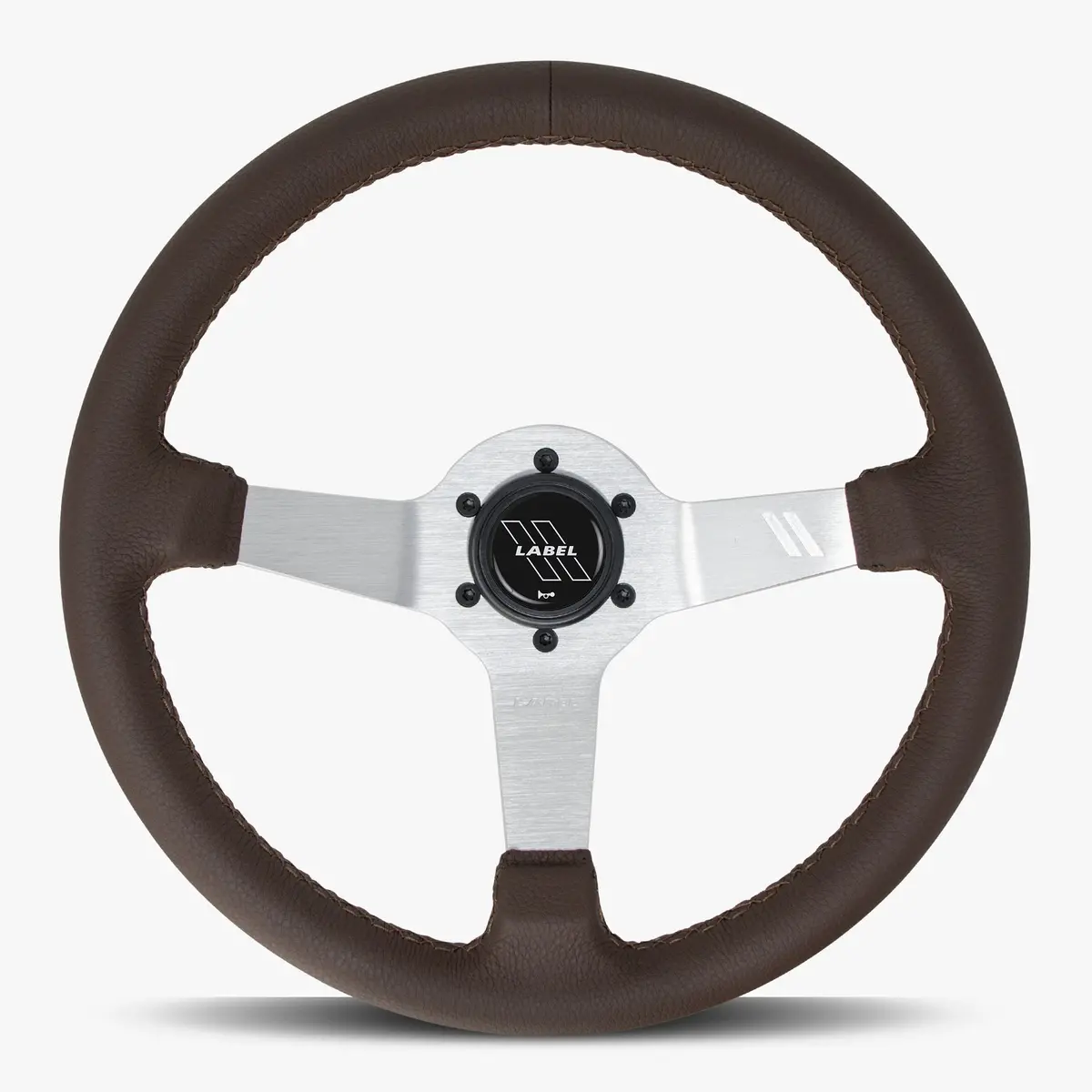 The Classic | Nappa Brown Leather | Silver Spoke | Brown Stitch 1