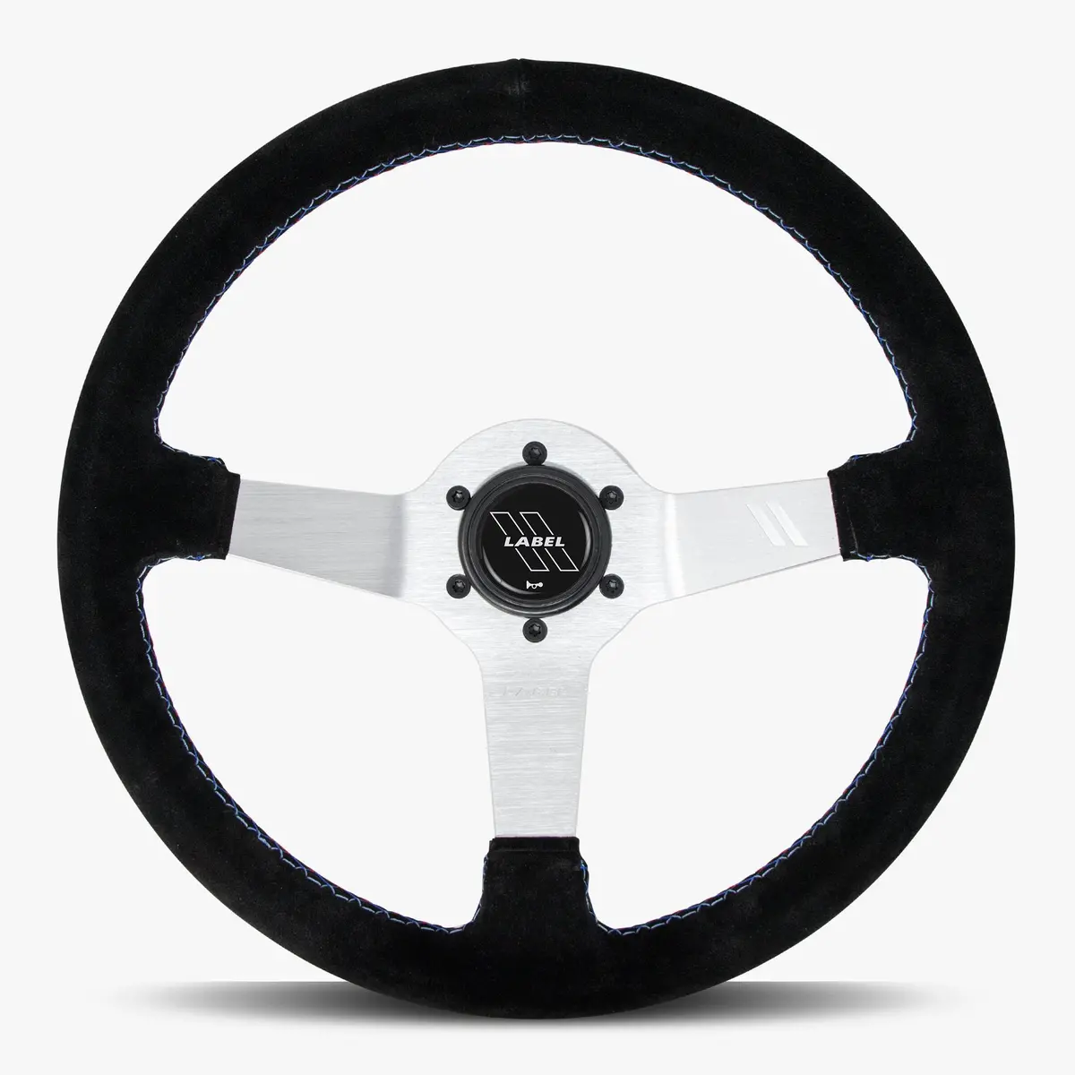 The Classic | Black Alcantara Suede | Silver Spoke | Bavarian Stitch 1