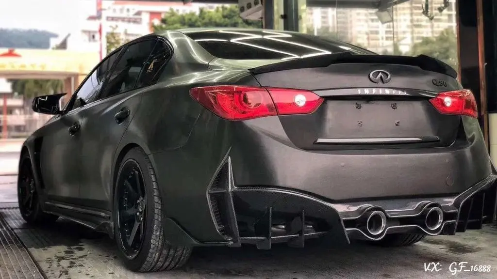 Cmst Tuning Carbon Fiber Rear Bumper & Diffuser For Infiniti Q50 To Project Black S Concept 2014-2022 1