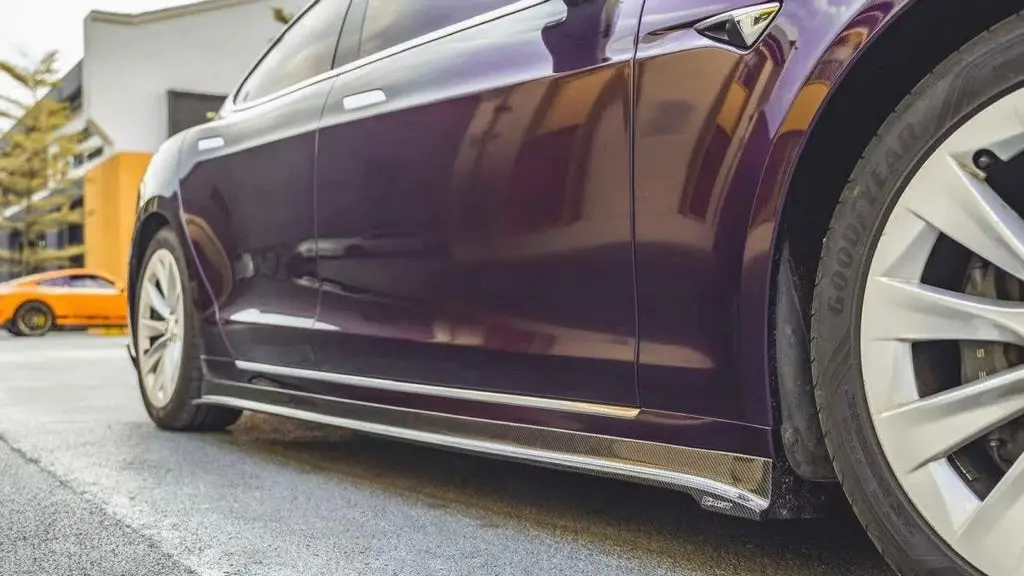 Cmst Tuning Carbon Fiber Side Skirts For Tesla Model S 1