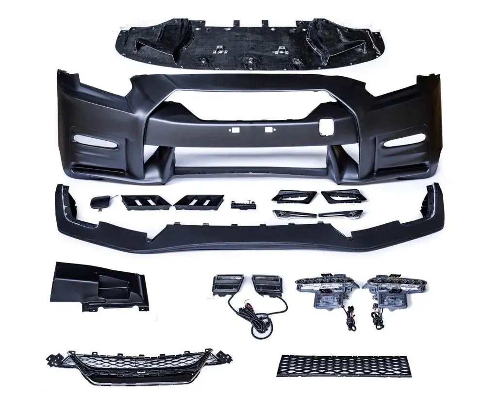 Cmst Tuning Polypropylene Pp Nismo Style Front Bumper & Front Lip For Nissan Gtr Gt-R R35 2008-2016 Facelift Conversion 1