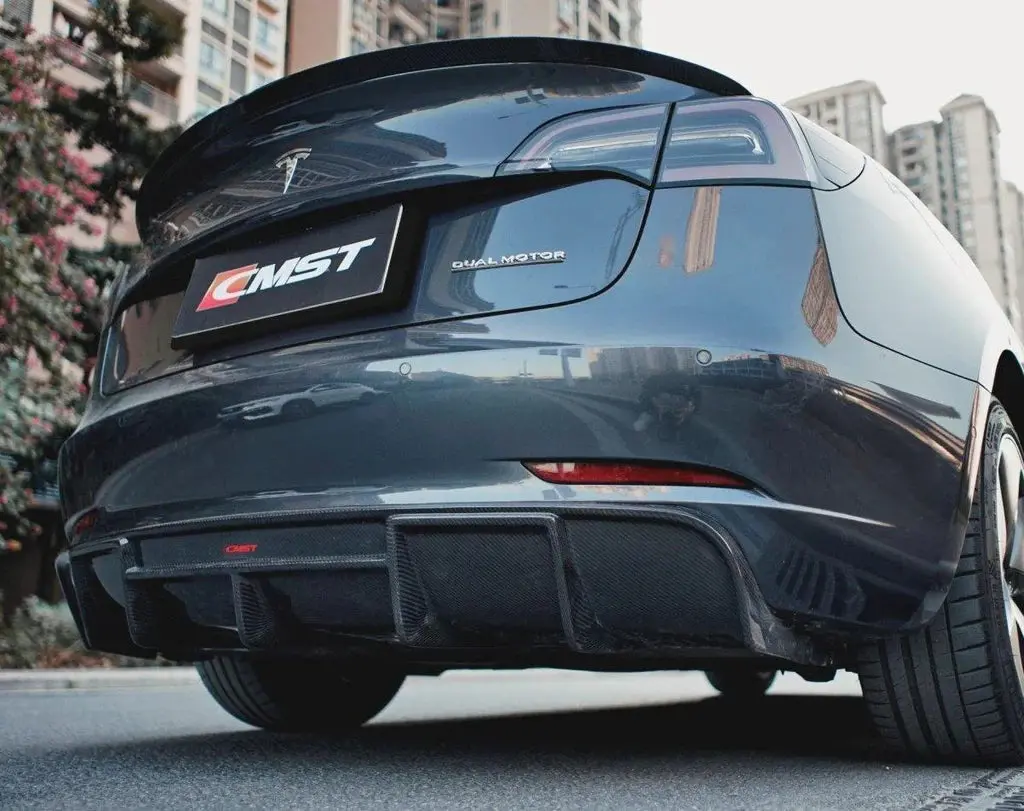 Cmst Tuning Tesla Model 3 Carbon Fiber Rear Diffuser Ver.1 1
