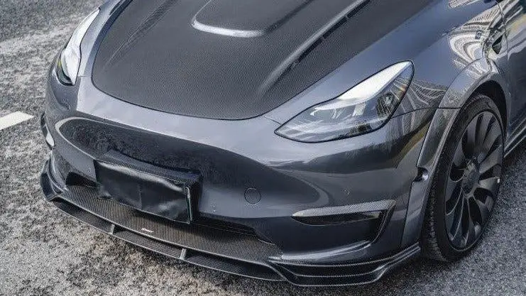 Cmst Tuning Carbon Fiber Front Lip Ver.2 For Tesla Model Y 1