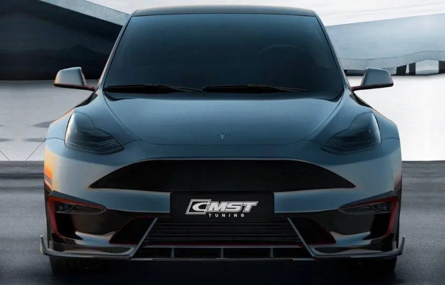 Cmst Tuning Carbon Fiber Front Lip Ver.4 For Tesla Model Y 1