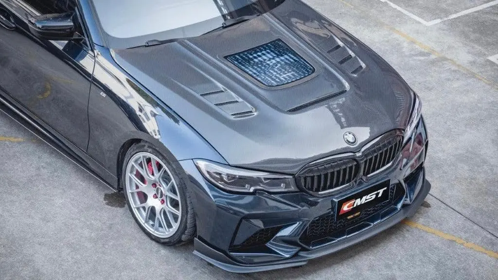 Cmst Tuning Carbon Fiber Glass Transparent Hood Bonnet For Bmw 3 Series G20 G28 330I M340i 1