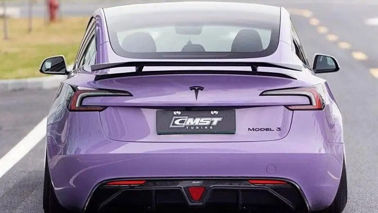 Cmst Tuning Carbon Fiber Rear Diffuser & Canards For Tesla Model 3 Highland/P 2024-On 1