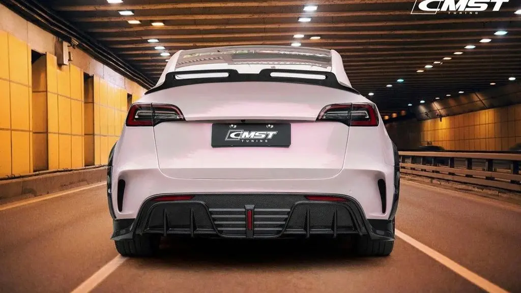 Cmst Tuning Carbon Fiber Rear Diffuser Ver.5 For Tesla Model Y 1
