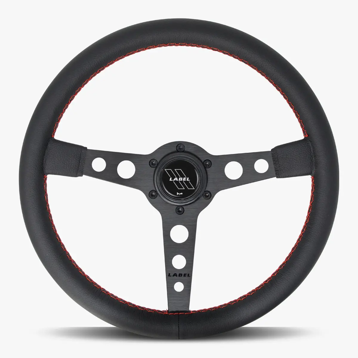 The Daytona | Black Leather | Black Spoke | Red Stitch 1