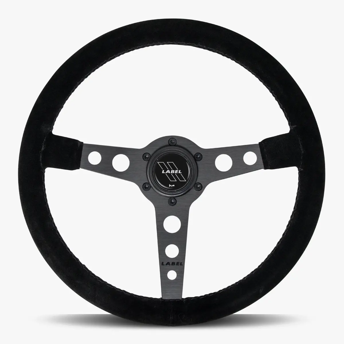 The Daytona | Black Alcantara Suede | Black Spoke | Black Stitch 1
