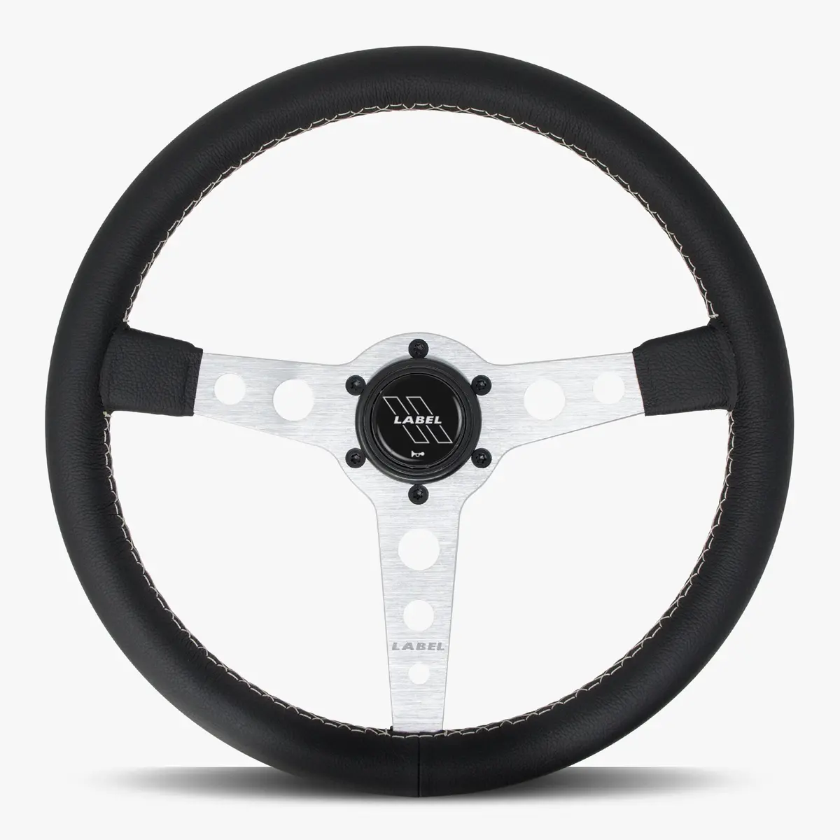 The Daytona | Black Leather | Silver Spoke | White Stitch 1
