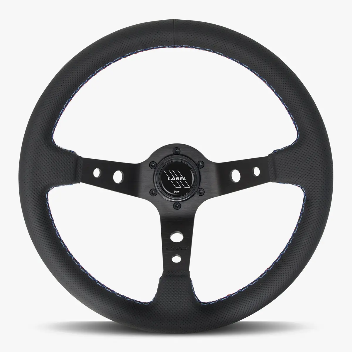 The Daytona | Black Perforated Leather | Black Spoke | Bavarian Stitch 1