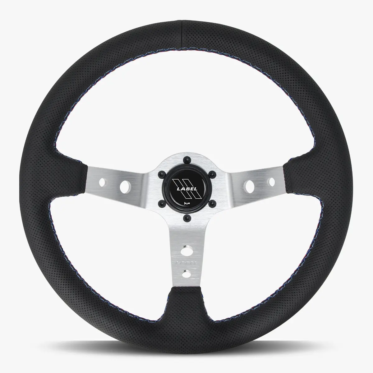 The Daytona | Black Perforated Leather | Silver Spoke | Bavarian Stitch 1