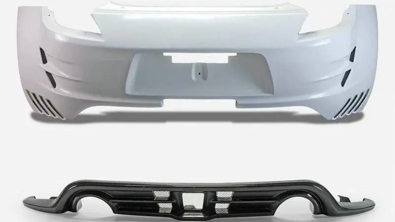 Epr Vrs Style Rear Bumper & Rear Diffuser For 2009-On 370Z Z34 1