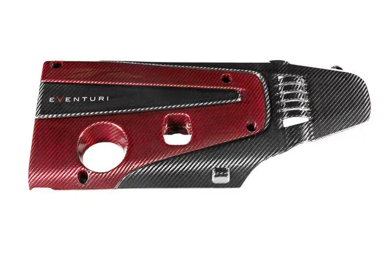 Eventuri Carbon Fibre & Red Kevlar Engine Cover - Honda Civic Type R Fk2 | Fk8 | Fl5 1