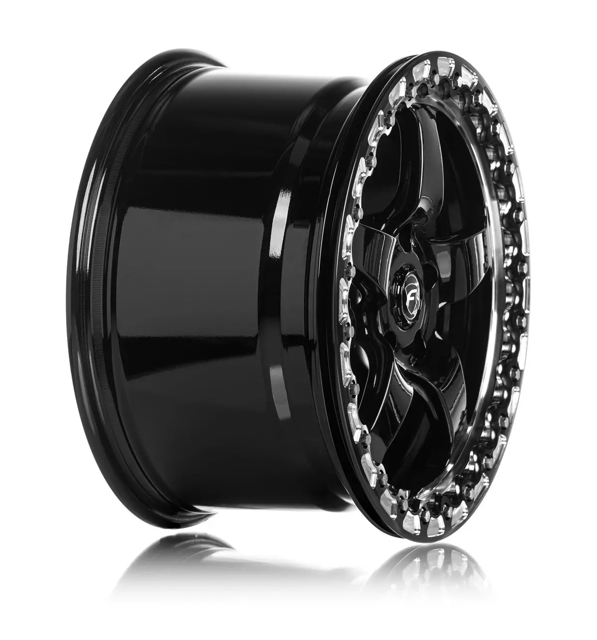 Forgestar D5 Beadlock Drag Racing Wheels - Gloss Black W/Machined Lip - 18X11 - Sold Individually 2