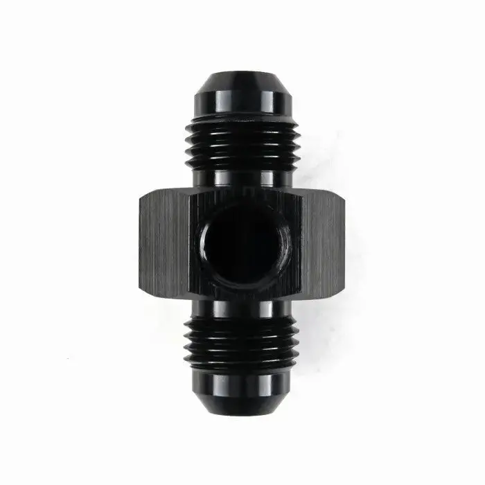 Hel Aluminium -6 An Male To -6 An Male Straight Adapter With 1/8" Npt Sensor Port 1