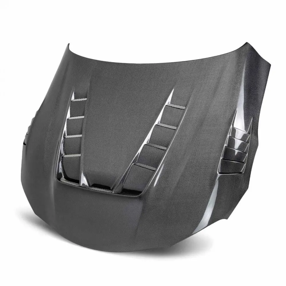 Tv-Style Double-Sided Carbon Fiber Hood For 2020-2021 Toyota Gr Supra 1