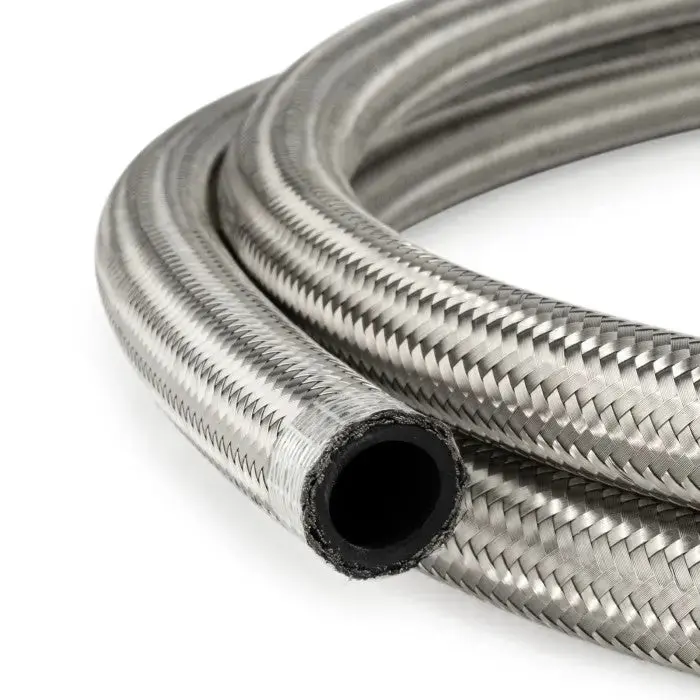 An10 Rubber Stainless Braided Fuel Oil Coolant Hose Line 1