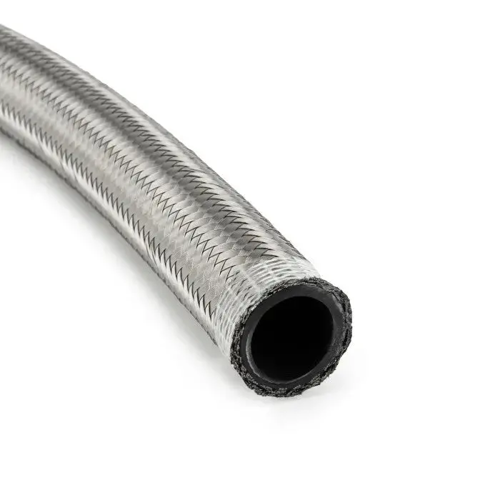 An12 Rubber Stainless Braided Fuel Oil Coolant Hose Line 1