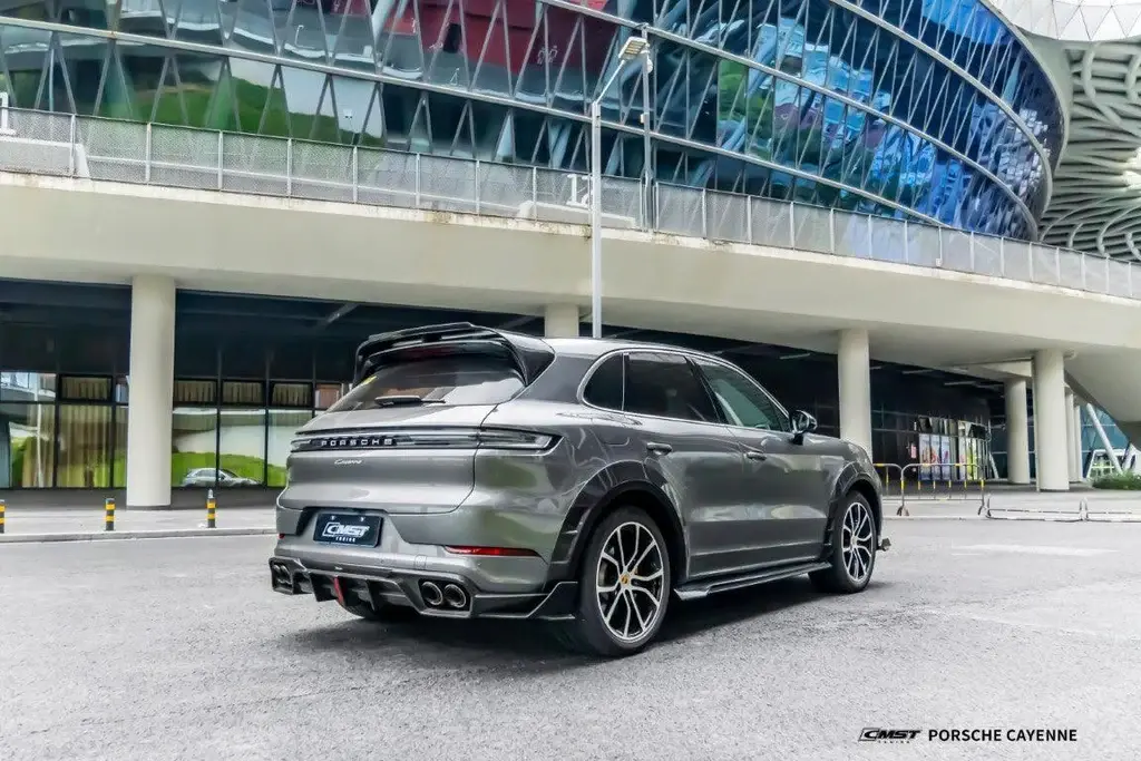 Cmst Tuning Carbon Fiber & Frp Rear Diffuser & Canards For Porsche Cayenne 9Y0 9Y3 E-Hybrid 2