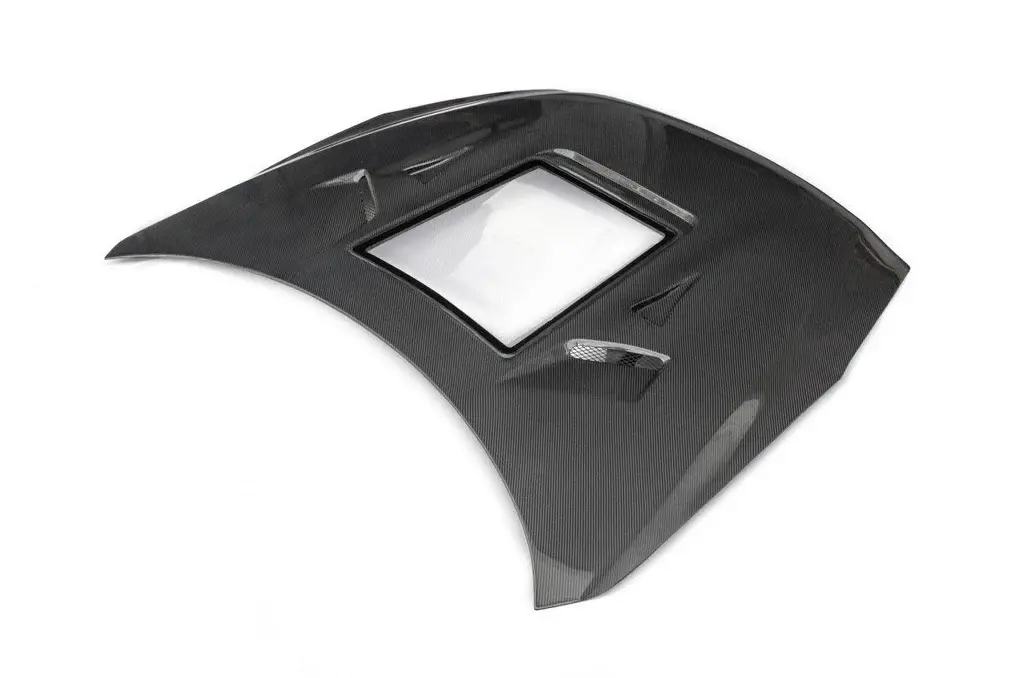 Cmst Tuning Nissan Gtr Gt-R R35 2008-2016 Carbon Fiber Tempered Glass Transparent Hood Window See Through 2