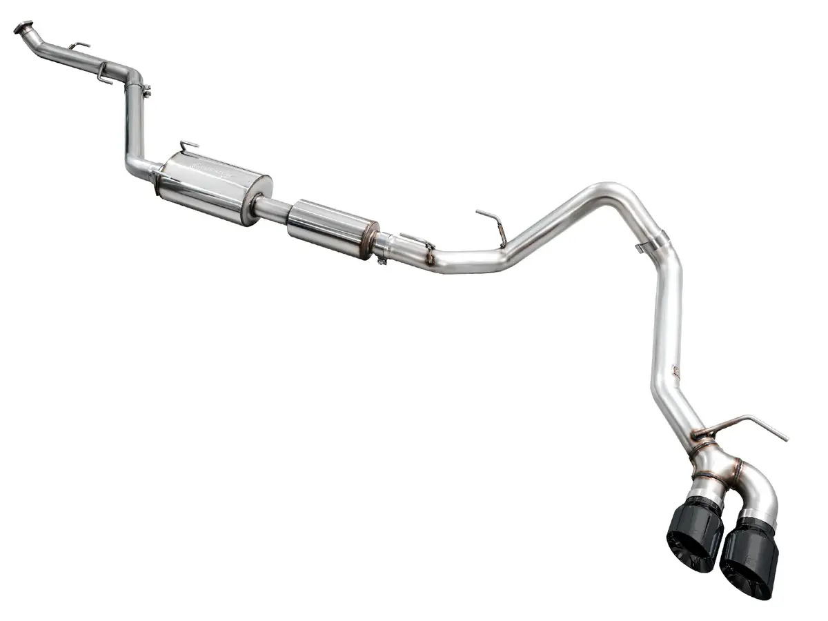 Awe Tuning Ofg Exhaust For 4Th Gen Toyota Tacoma - Dual Diamond Black Tips 1