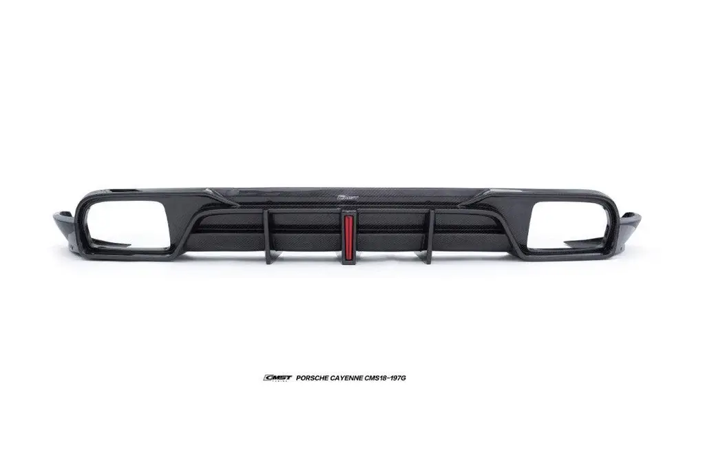 Cmst Tuning Carbon Fiber & Frp Rear Diffuser & Canards For Porsche Cayenne 9Y0 9Y3 E-Hybrid 8