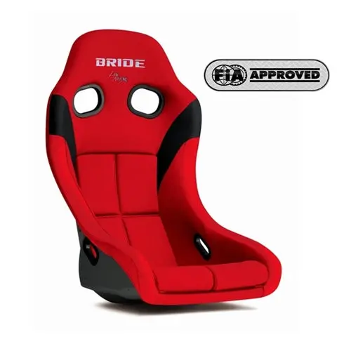 Bride Zieg Iv Wide Bucket Seat - Red Carbon Black Shell / Silver Frp Shell 1