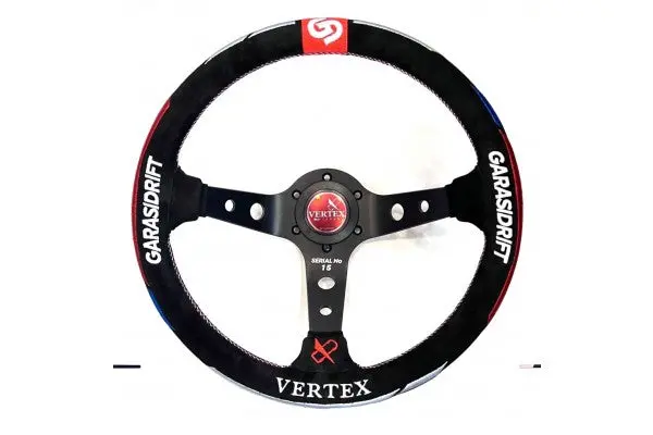 Vertex X Garasi Drift Collaboration Steering Wheel-Suede 330Mm Deep 1