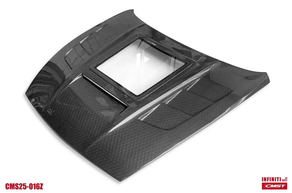 Cmst Tuning Tempered Glass Carbon Fiber Hood Bonnet For Infiniti G37 2 Door Coupe And Convertible 1