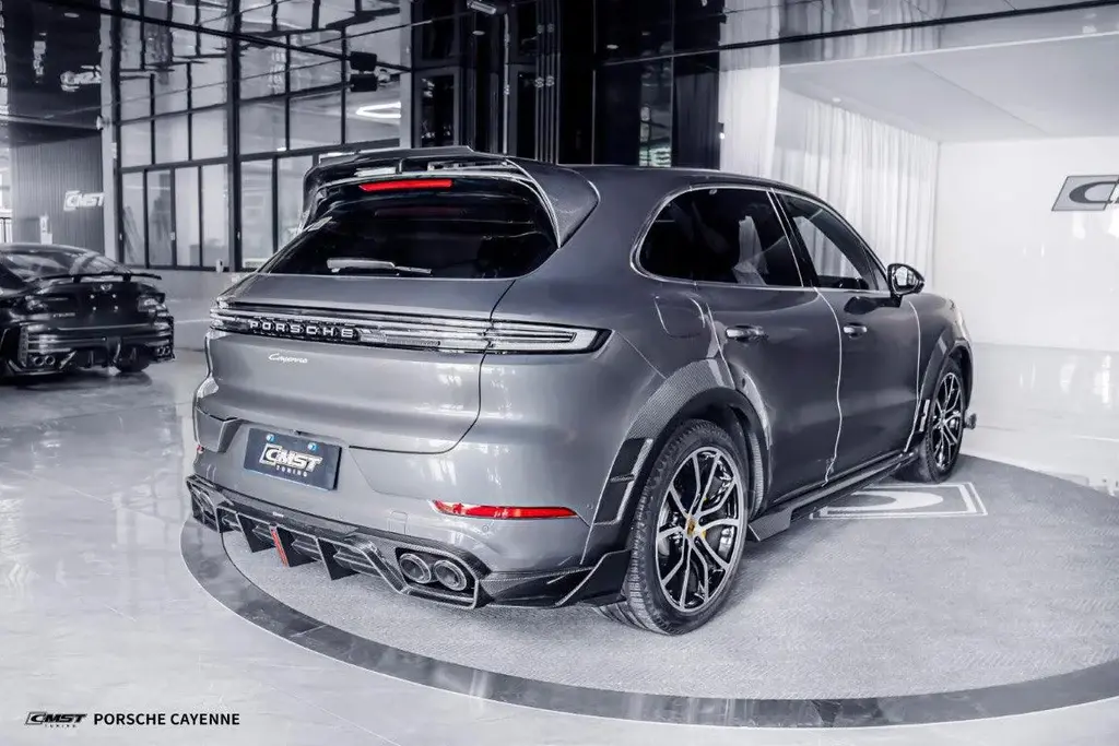 Cmst Tuning Carbon Fiber & Frp Rear Diffuser & Canards For Porsche Cayenne 9Y0 9Y3 E-Hybrid 4