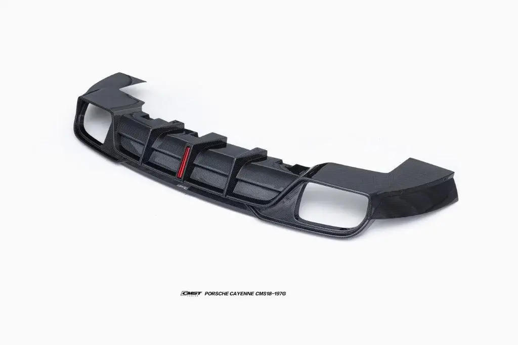 Cmst Tuning Carbon Fiber & Frp Rear Diffuser & Canards For Porsche Cayenne 9Y0 9Y3 E-Hybrid 7