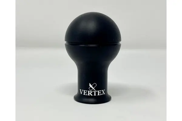 Vertex Monochrome Shift Knob Black With White Logo 1