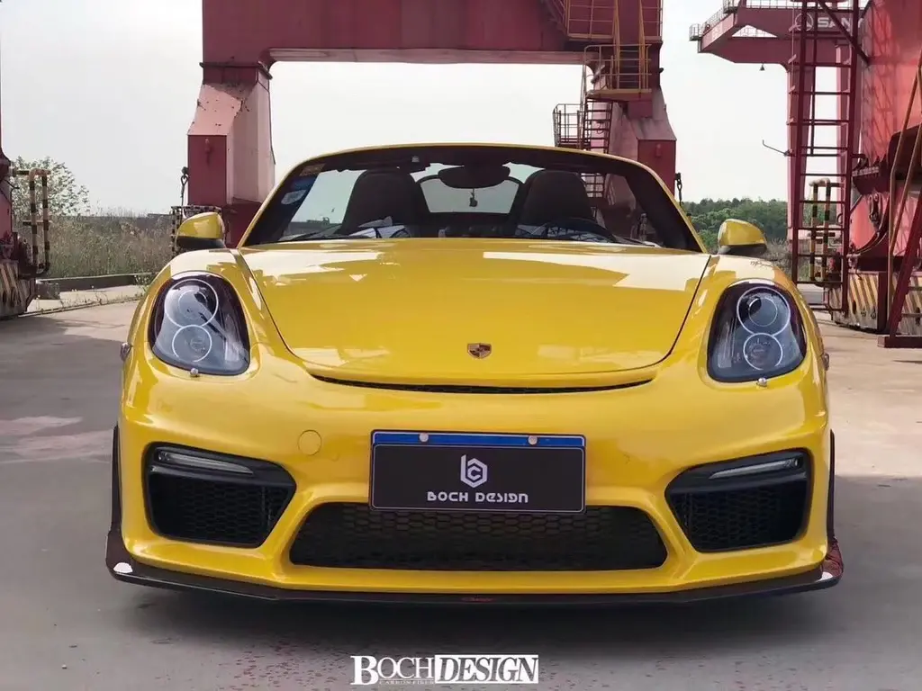 Cmst Tuning Carbon Fiber Gt 4 Style Front Bumper & Lip For Porsche 2012-2015 Cayman/Boxster 981 2