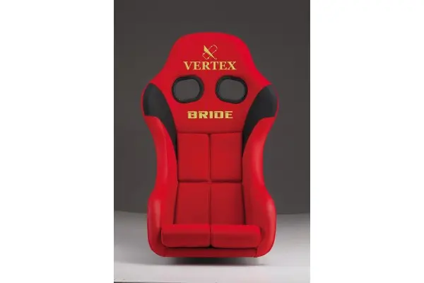 Vertex X Bride Zeta Iv Seat-Red With Gold Logo Frp Silver Back 1
